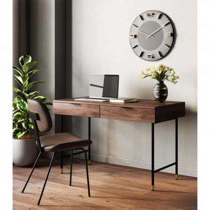 Horloge murale Leonardo noire Kare Design