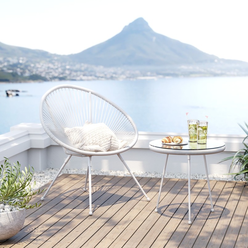 Fauteuil de jardin blanc - Acapulco - Kare Design