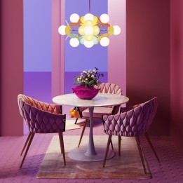Round table in mineral marble - Veneto - Kare Design