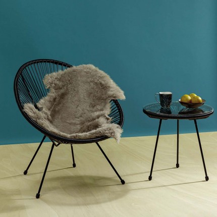 Tuin Bijzettafel Acapulco Mono zwart Kare Design