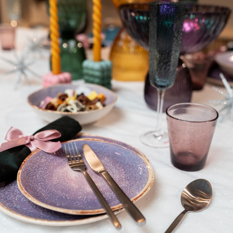 Blauw glazen champagneglazen - Cascata - Kare Design