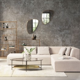 Beige contemporary corner sofa - Infinity Ottoman - Kare Design