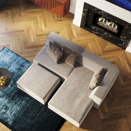 Assise centrale contemporain grise - Infinity - Kare Design