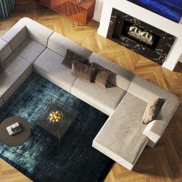 Angle de canapé contemporain gris - Infinity - Kare Design
