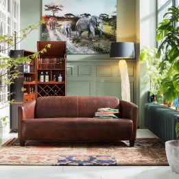 Vintage lederen bank - Cigar Lounge - Kare Design