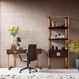 Hedendaagse bruine, moderne bureaustoel - Labora - Kare Design