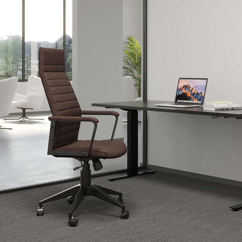 Chaise de bureau contemporaine marron - Labora - Kare Design