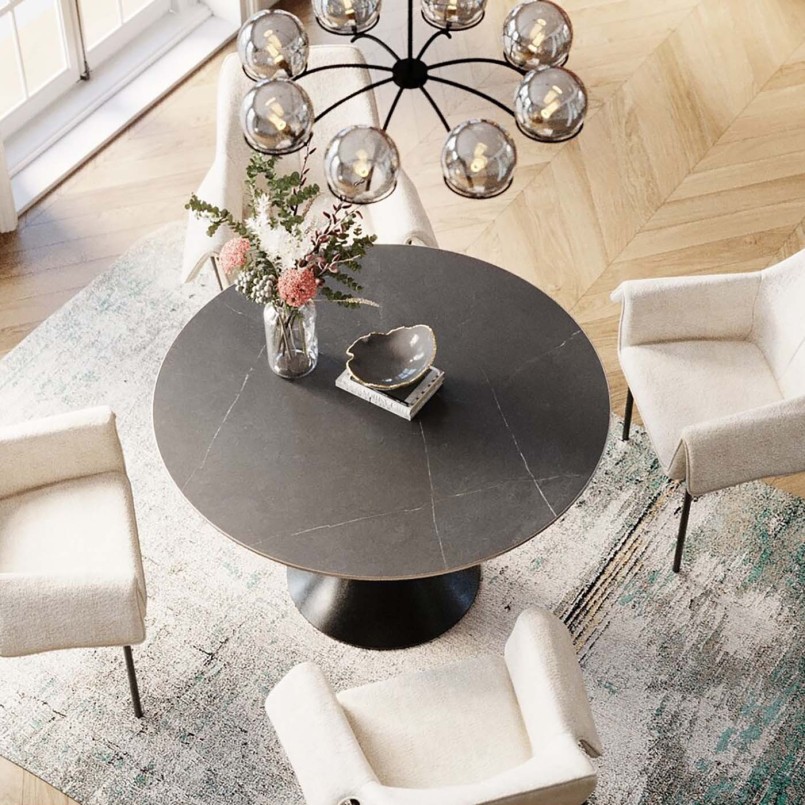 Hedendaagse ronde steengoed tafel - Grande Possibilita - Kare Design