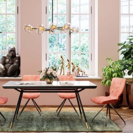 Retro tafel met wit marmereffect - South Beach - Kare Design