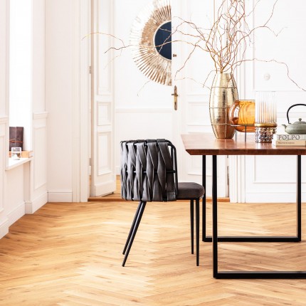 Eettafel Symphony 180x90cm acacia zwart Kare Design