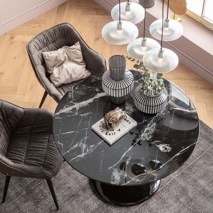 Table Solo Marble Black Ø110cm Kare Design