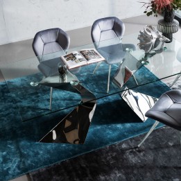 Retro silver table - Gloria - Kare Design