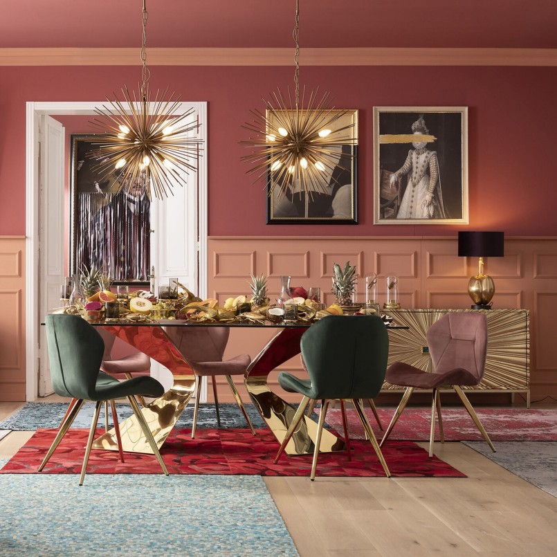 Table rétro doré - Gloria - Kare Design