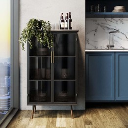 Vitrine industrielle noire - La Gomera - Kare Design