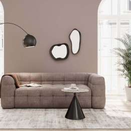Grijs en zwart rond bijzettafeltje - Rita - Kare Design
