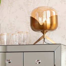 Retro golden table lamp - Golden Goblet Ball - Kare Design