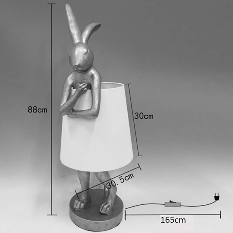Gouden konijn vloerlamp - Dier - Kare Design