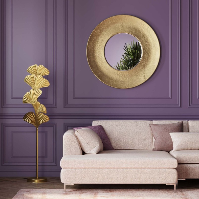 Lampadaire feuilles de ginkgo dorées - Kare Design