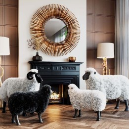 Zwart-witte schapen decoratie - Kare Design