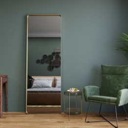 Miroir rectangulaire couleur cuivre - Curve - Kare Design