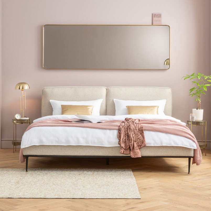 Miroir rectangulaire avec cadre en laiton 200x70cm - Collection Curve