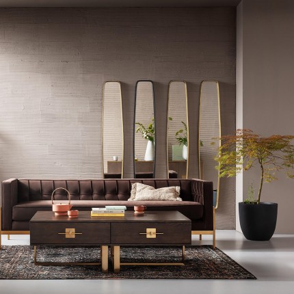 Spiegel Clip 177x32cm zwart Kare Design