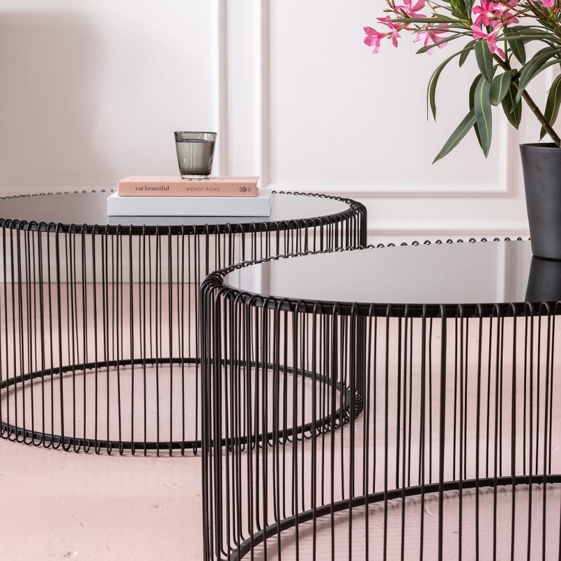 Table basse moderne noire - Wire - Kare Design