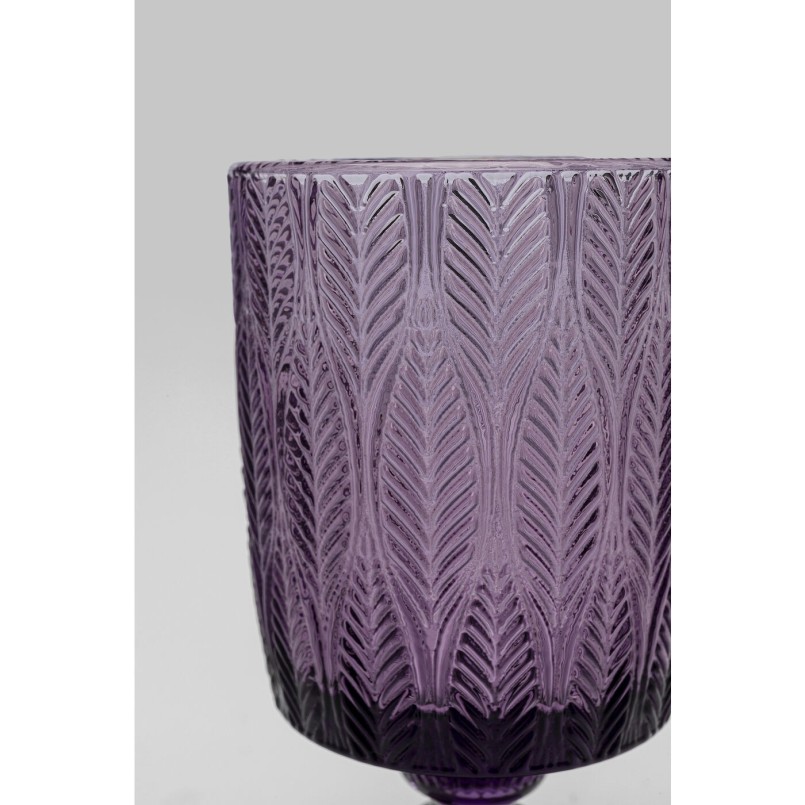 Verres à vin en verre violet - Fogli - Kare Design