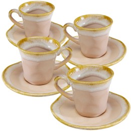 Pink stoneware coffee cups - Nala - Kare Design