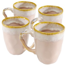 Pink stoneware mugs - Nala - Kare Design