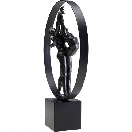 Decoratie dansers cirkel zwart 45cm Kare Design