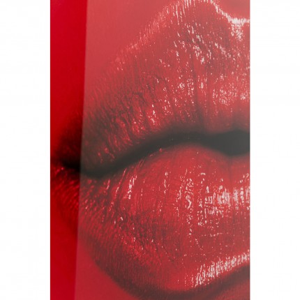 Glass Picture Red Lips 120x80cm Kare Design