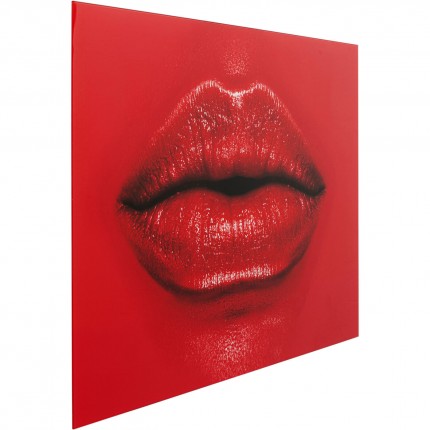 Wandfoto rood lippen 120x80cm Kare Design