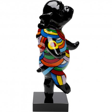 Decoratie zwart dansende hond 53cm Kare Design