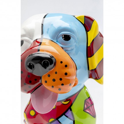 Decoratie hond patchwork 35cm Kare Design