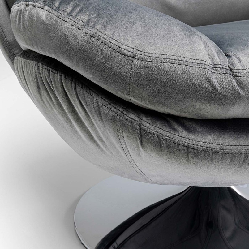 Fauteuil pivotant moderne gris - Cosy -  Kare Design