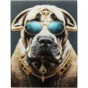 Tableau en verre Fashion Dog 60x80cm