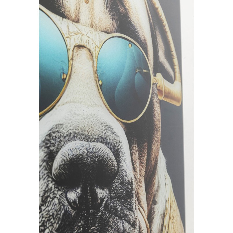 Tableau en verre Fashion Dog 60x80cm