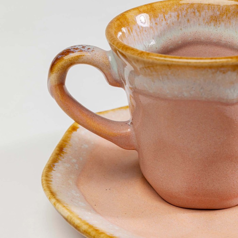 Pink stoneware coffee cups - Nala - Kare Design