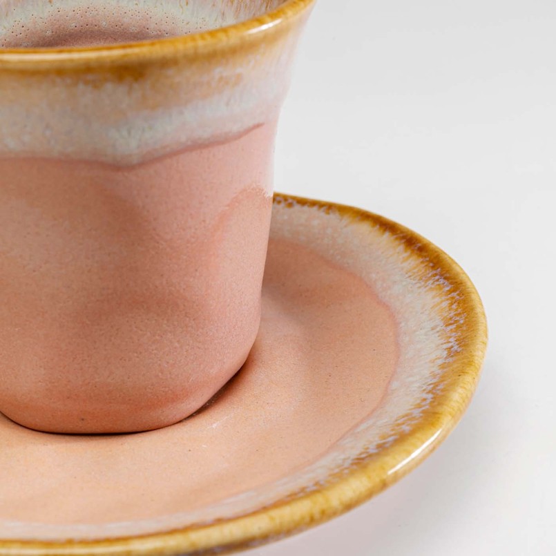 Pink stoneware coffee cups - Nala - Kare Design