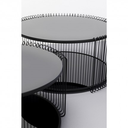 Salontafel Wire Double zwart (2/Set) Kare Design