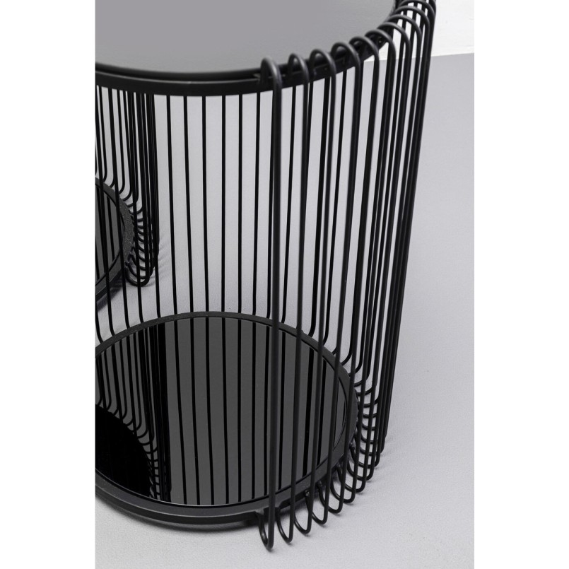 Table d appoint Wire Cut Out noir (2/Set)