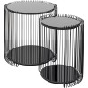 Table d appoint Wire Cut Out noir (2/Set)