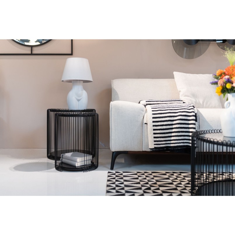 Table d appoint Wire Cut Out noir (2/Set)