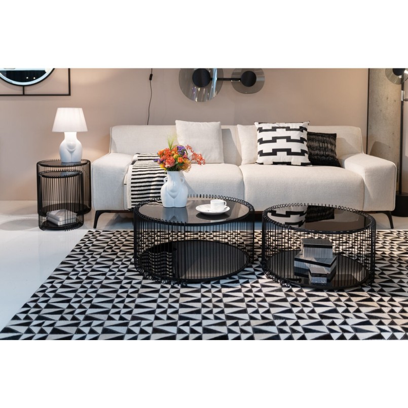 Table d appoint Wire Cut Out noir (2/Set)