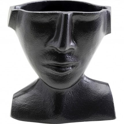 Vaas Rostro gezicht zwart 17cm Kare Design