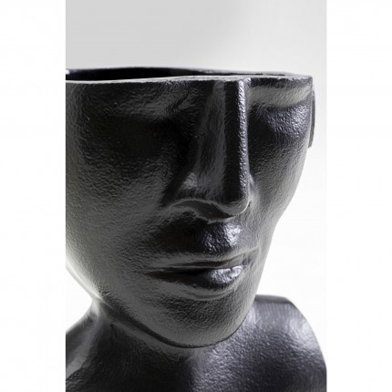Vase Rostro face black 17cm Kare Design