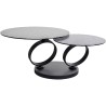 Table basse Beverly Bubble noir 133x80cm