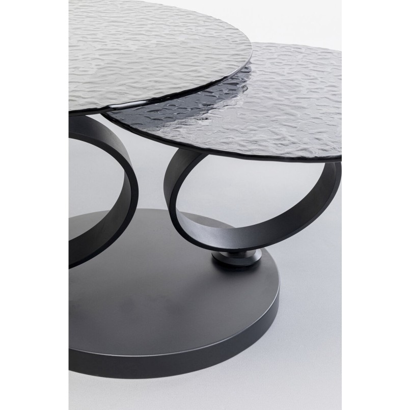 Table basse Beverly Bubble noir 133x80cm