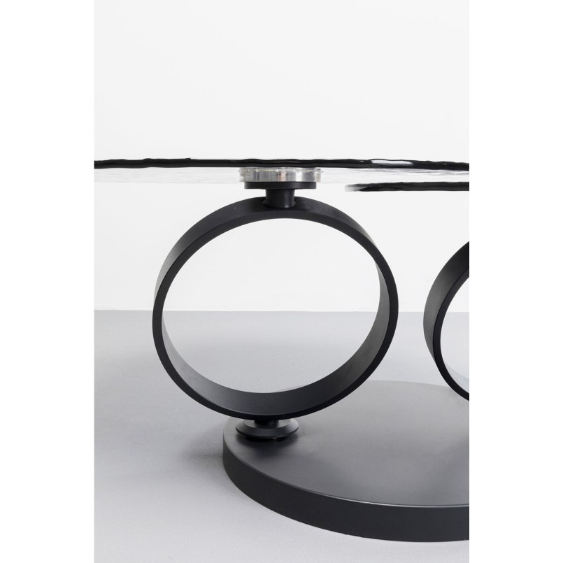 Table basse Beverly Bubble noir 133x80cm